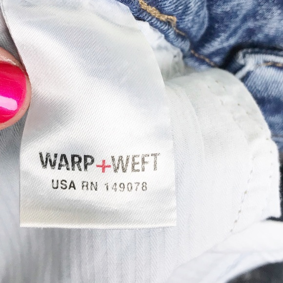 Warp + Weft CDG Paris High-Rise Straight Jeans NWT - Picture 14 of 16